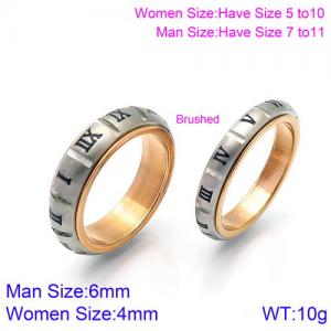 Stainless Steel Lover Ring - KR86508-K