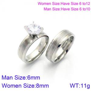 Stainless Steel Lover Ring - KR86524-K