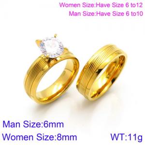 Stainless Steel Lover Ring - KR86525-K