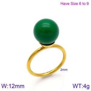 Stainless Steel Stone&Crystal Ring - KR86555-K