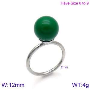 Stainless Steel Stone&Crystal Ring - KR86557-K
