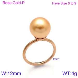 SS Shell Pearl Rings - KR86559-K