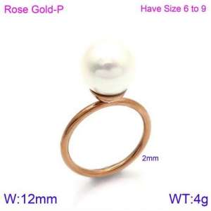 SS Shell Pearl Rings - KR86565-K