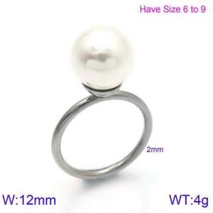 SS Shell Pearl Rings - KR86566-K