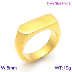 Stainless Steel Gold-plating Ring - KR86569-KHX