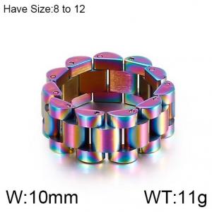 Men's minimalist style bracelet design with hip-hop colored ring - KR86695-KFC