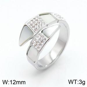 Stainless Steel Stone&Crystal Ring - KR88556-YH