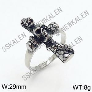 Stainless Skull Ring - KR88670-TMT