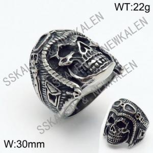 Stainless Skull Ring - KR88687-TMT