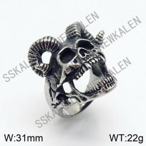 Stainless Skull Ring - KR88693-TMT