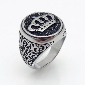 Stainless Steel Stone&Crystal Ring - KR88797-ZY