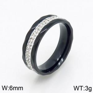 Stainless Steel Stone&Crystal Ring - KR88824-YH