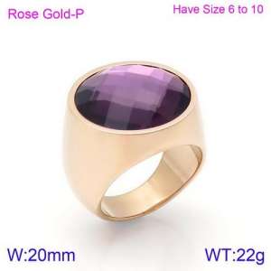 Stainless Steel Stone&Crystal Ring - KR88920R-K