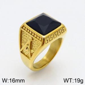 Stainless Steel Stone&Crystal Ring - KR89076-LK