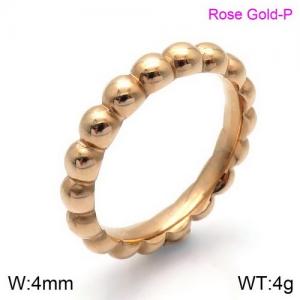 Stainless Steel Rose Gold-plating Ring - KR89296-GC