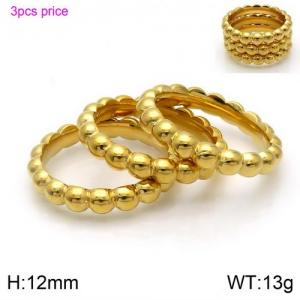 Stainless Steel Gold-plating Ring - KR89303-GC