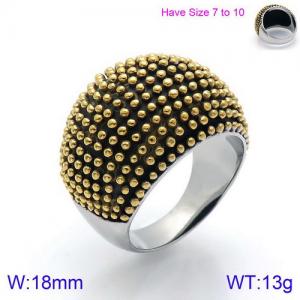 Stainless Steel Gold-plating Ring - KR89304-K