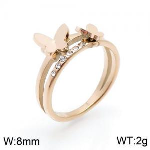 Stainless Steel Stone&Crystal Ring - KR90069-WX