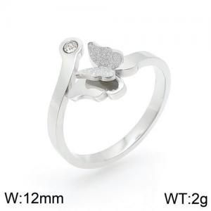 Stainless Steel Stone&Crystal Ring - KR90079-WX