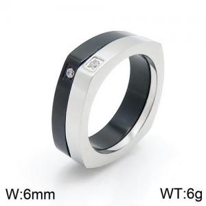 Stainless Steel Stone&Crystal Ring - KR90119-WX
