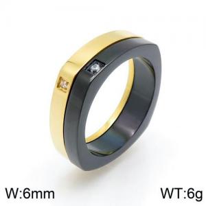 Stainless Steel Stone&Crystal Ring - KR90120-WX