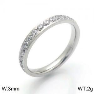 Stainless Steel Stone&Crystal Ring - KR91364-GC