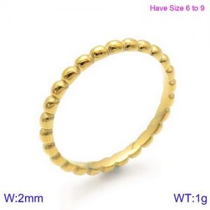 Stainless Steel Gold-plating Ring - KR91530-K