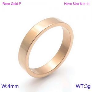 Stainless Steel Rose Gold-plating Ring - KR91535-K