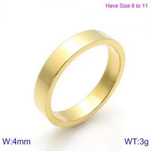 Stainless Steel Gold-plating Ring - KR91536-K