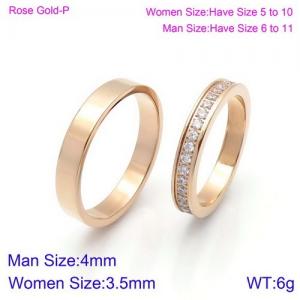 Stainless Steel Lover Ring - KR91540-K