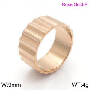 Stainless Steel Rose Gold-plating Ring - KR91550-GC