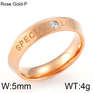 Stainless Steel Stone&Crystal Ring - KR91694-GC