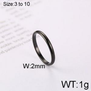 Stainless Steel Black-plating Ring - KR91857-WGSF