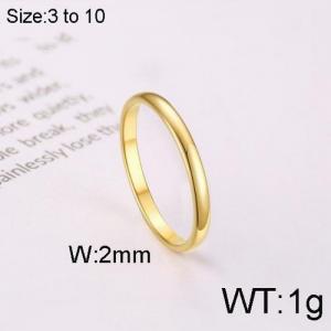 Stainless Steel Gold-plating Ring - KR91858-WGSF