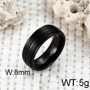 Stainless Steel Black-plating Ring - KR91914-WGSF
