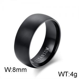 Stainless Steel Black-plating Ring - KR91917-WGSF