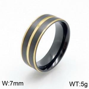 Stainless Steel Black-plating Ring - KR91978-YY