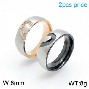 Stainless Steel Lover Ring - KR91998-YY