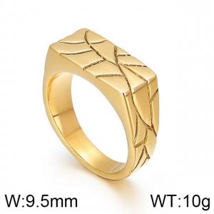 Stainless Steel Gold-plating Ring - KR92010-GC