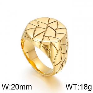 Stainless Steel Gold-plating Ring - KR92016-GC