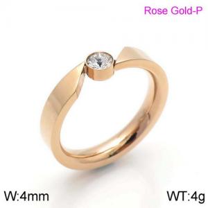 Stainless Steel Stone&Crystal Ring - KR92023-GC