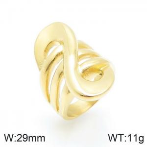 Stainless Steel Gold-plating Ring - KR92141-LK