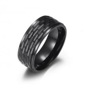 Stainless Steel Black-plating Ring - KR92144-WGQF