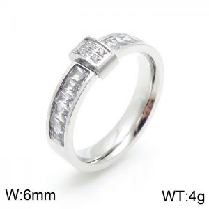 Stainless Steel Stone&Crystal Ring - KR92149-YH