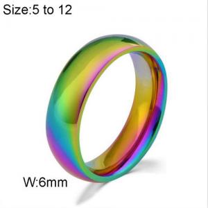 SS Colorful-plating Ring - KR92166-WGQF