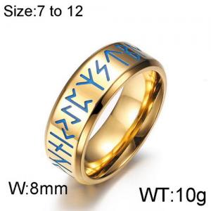 Stainless Steel Gold-plating Ring - KR92171-WGQF