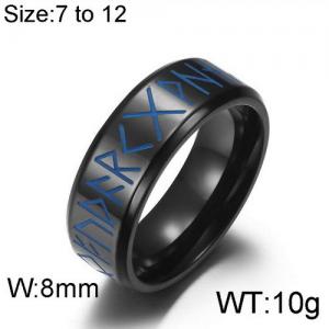 Stainless Steel Black-plating Ring - KR92172-WGQF