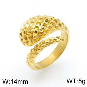 Stainless Steel Gold-plating Ring - KR92306-LK