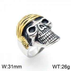 Stainless Skull Ring - KR92665-OT