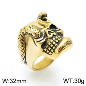 Stainless Skull Ring - KR92673-OT